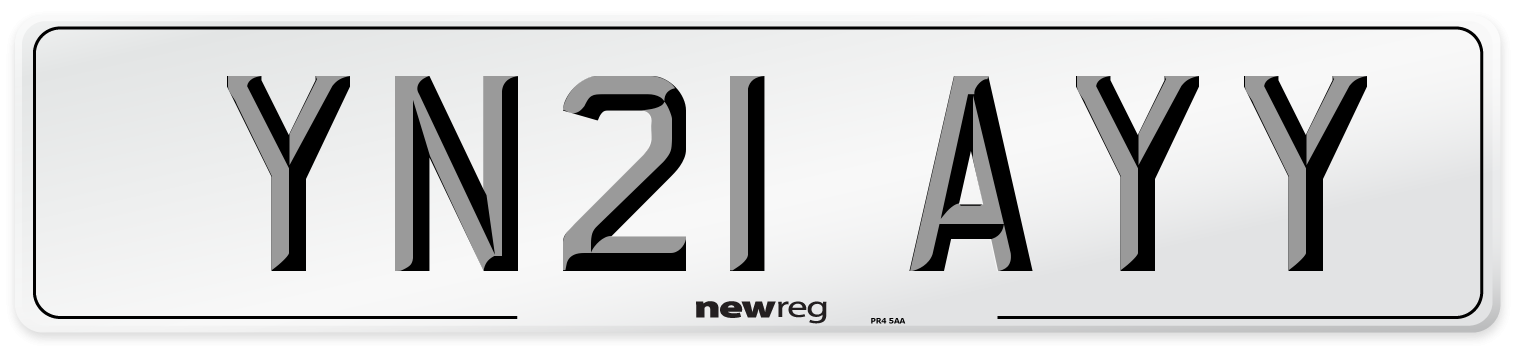 YN21 AYY Number Plate from New Reg